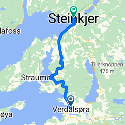From Verdalsøra to Steinkjer