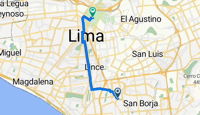 Departamento de Lima a Pasaje Acuña, Lima