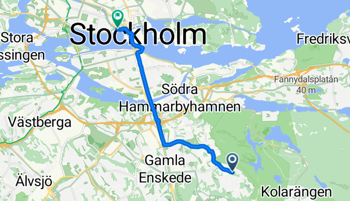 Emågatan, Bagarmossen to Hantverkargatan, Stockholm