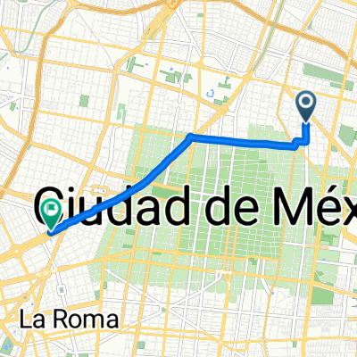 De Panaderos a Avenida Paseo de la Reforma &amp; Glorieta del Ahuehuete