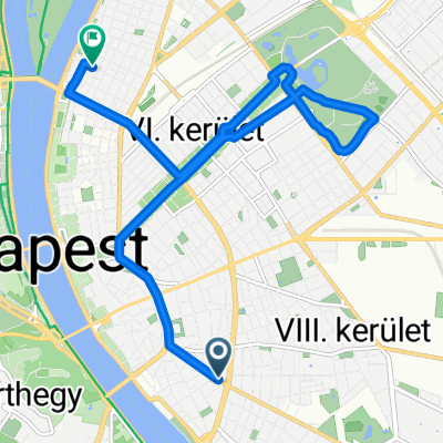 District VIII, Budapest to Gergely Győző utca, Budapest