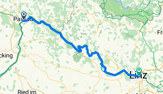 Tour 1 2026 - Von Passau bis Linz 98.3 km - + 1624 hm -1657 hm
