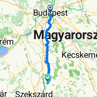 Tour 7 - Von Budapest bis Kalocsa 139.1 km + 258 hm - 292 hm1 km
