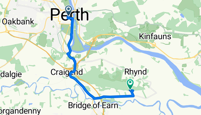 Perth to Moncrieffe Hill via Bridge of Earn