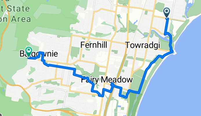 East Corrimal to Balgownie