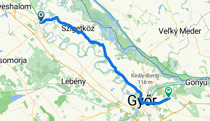 Mosonmagyaróvár nach Győr-Győrszentiván