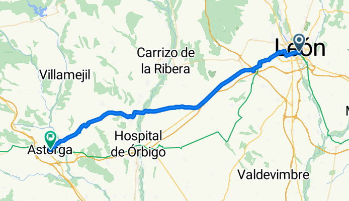 Plaza de Santa Mar铆a del Camino, Le贸n to Calle de Lorenzo Segura, Astorga