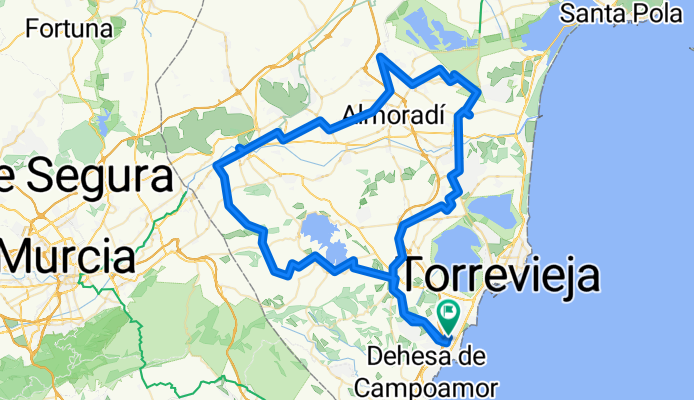 Zenia to Catral via Orihuela