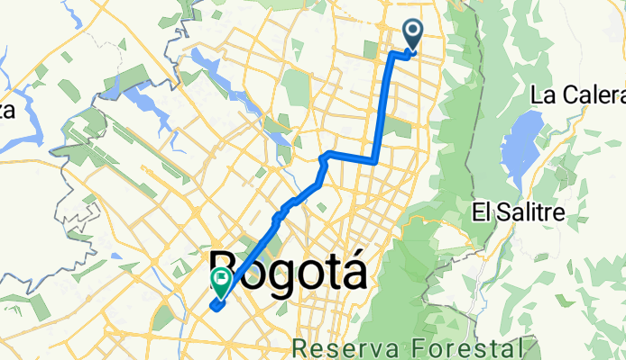 Carrera 13b # 160-50 to Carrera 76-26