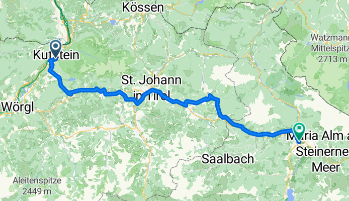 Kufstein - Saalfelden am Steinernen Meer