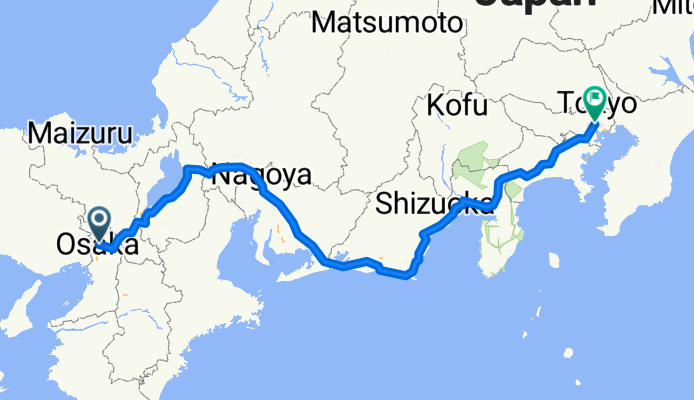 From Osaka to Tokyo