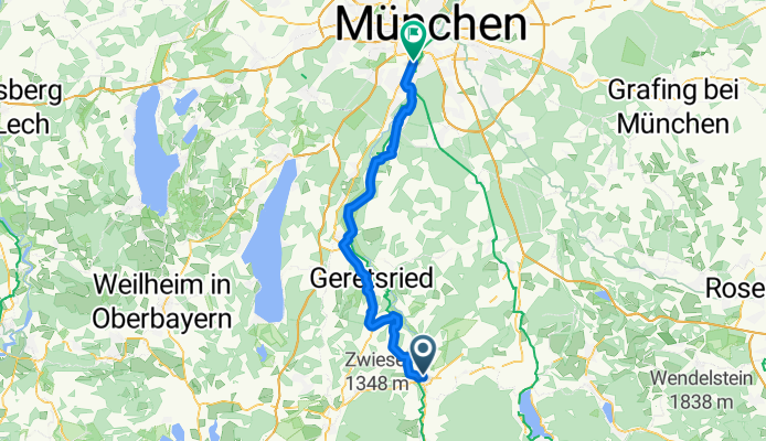 From Bad Tölz to Thalkirchen-Obersendling-Forstenried-Fürstenried-Solln