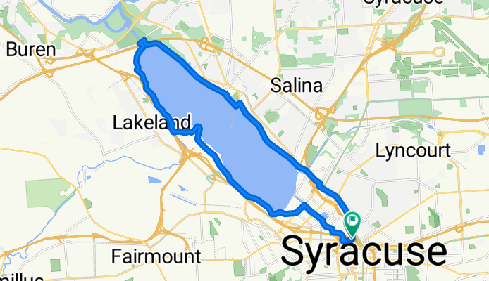 E Willow St, Syracuse to E Willow St, Syracuse