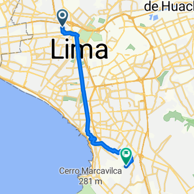 Jirón Rodolfo Beltran, Lima a Departamento de Lima