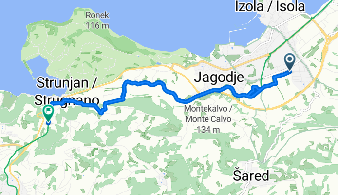 Ulica Zvonimira Miloša to Strunjan