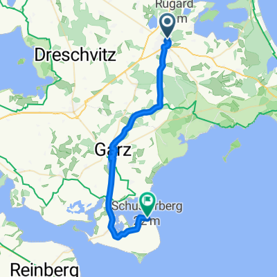 Vieschstraße, Bergen auf Rügen nach Zicker, Garz/Rügen