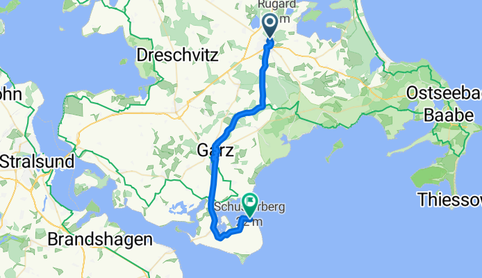 Vieschstraße, Bergen auf Rügen nach Zicker, Garz/Rügen