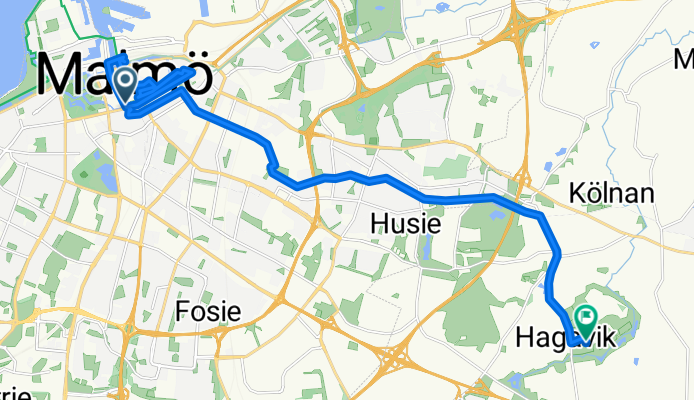 Västra Kanalgatan, Malmö to Södra Sallerup, Malmö