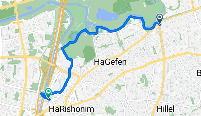 דרך בן גוריון, בני ברק to גשר יצחק מודעי, תל אביב-יפו