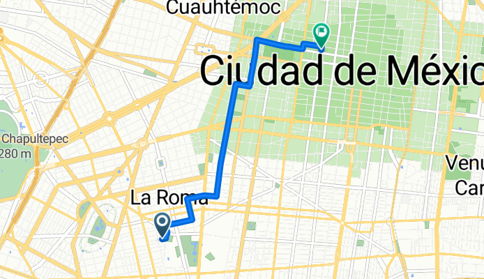 Calle Coahuila, Cuauhtémoc a Calle 5 de Mayo, Cuauhtémoc