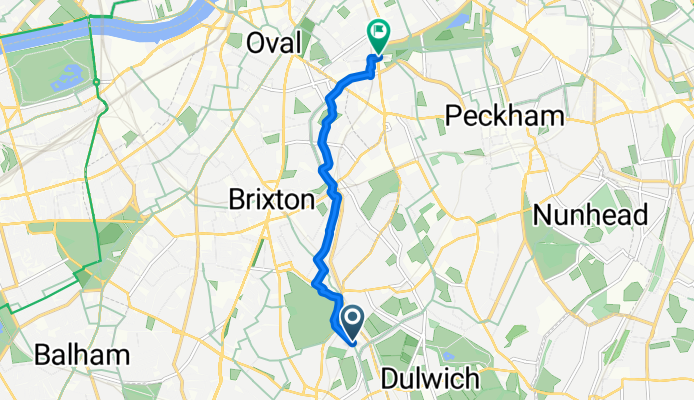 Rosendale Road, London to Addington Square, London