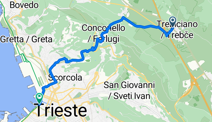Route in Trieste