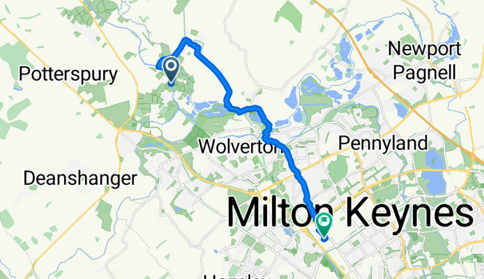 Bridge Road, Milton Keynes to Milton Keynes Central Station, Milton Keynes