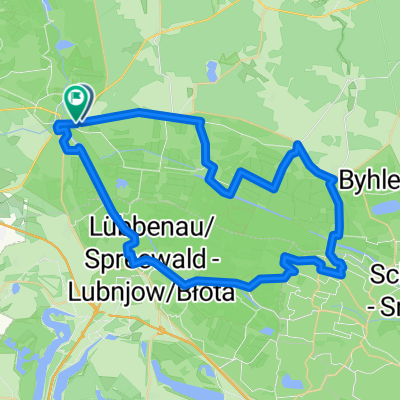 Route in Lübben (Spreewald)