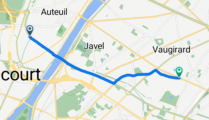 Rue du Général Delestraint, Paris à Rue de Vouillé, Paris