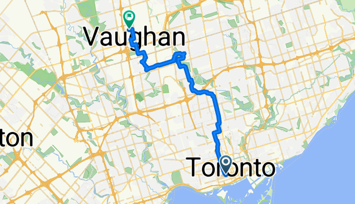 Richmond St W, Toronto to Edgeley Blvd, Vaughan