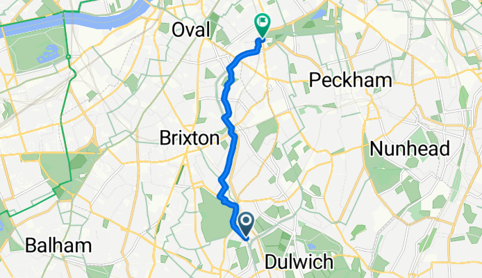 Rosendale Road, London to Addington Square, London