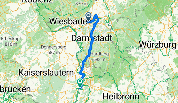 Frankfurt Niederrad - Oberhausen-Rheinhausen