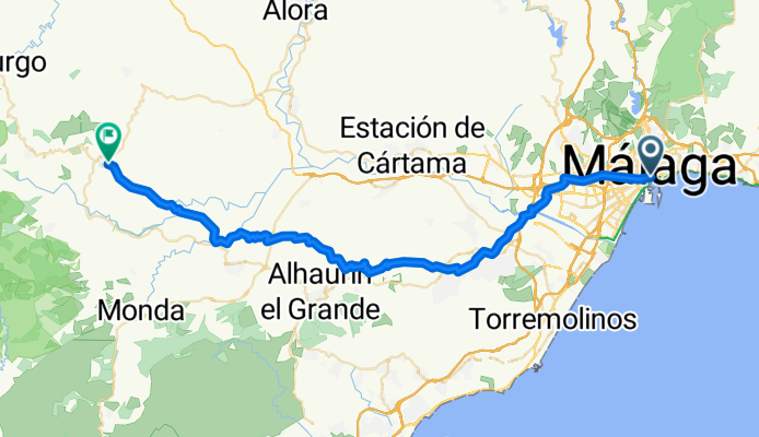 From Malaga to Alozaina