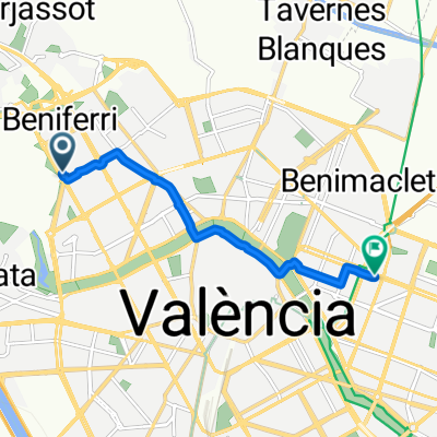 Carrer de la Marina Baixa, València to Avinguda de Blasco Ibáñez, València