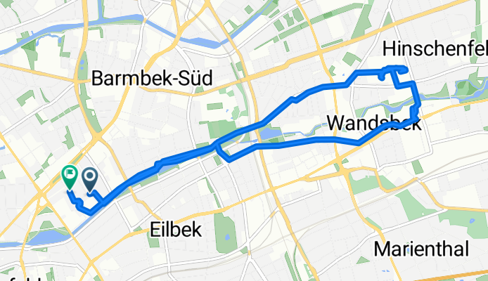 Dorothea-Bernstein-Weg, Hamburg nach HumboldtbrĂĽcke, Hamburg