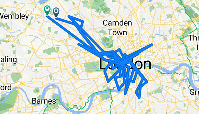 Sherrick Green Road, London to Oberman Road, London