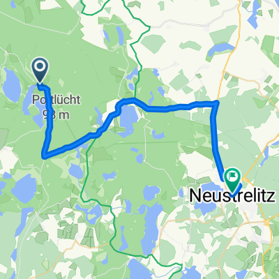 From Kargow to Neustrelitz