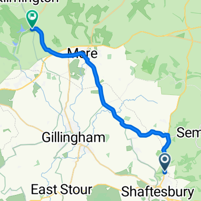 Vale View, Shaftesbury to National Trust Car Park, Warminster