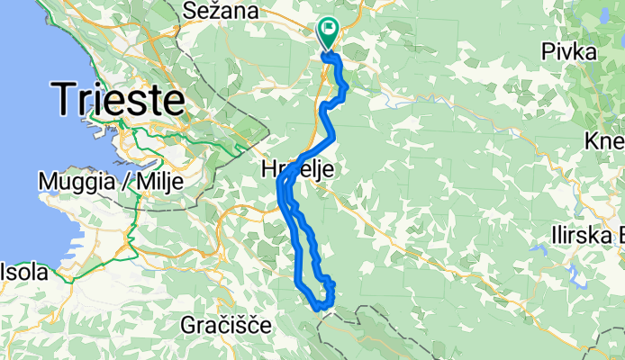 Divača-Dane pri Divači-Rodik-Kozina-Podgorje-Slavnik-Kozina-Divača