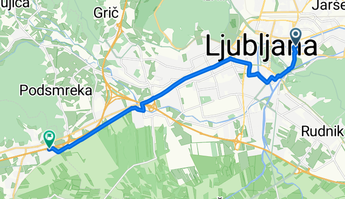 Zaloška cesta to Založnikova ulica