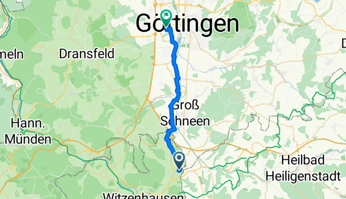 Eichenberg Bahnhof, Neu-Eichenberg nach Kasseler Landstraße 70, Göttingen