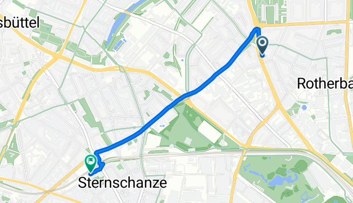 Martin-Luther-King-Platz, Hamburg nach Lippmannstraße, Hamburg