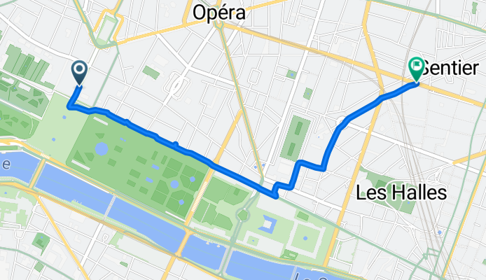 Rue du Faubourg Saint-Honoré, Paris à Place du Caire, Paris