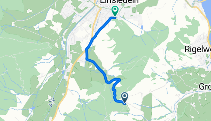 Route in Einsiedeln zum Josefsdörfli