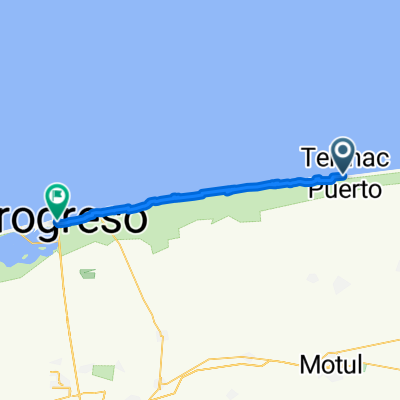 Route from Telchac Puerto