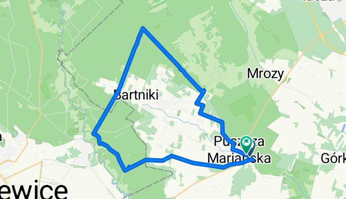 Króla J Sobieskiego, Puszcza Mariańska do Króla J Sobieskiego, Puszcza Mariańska