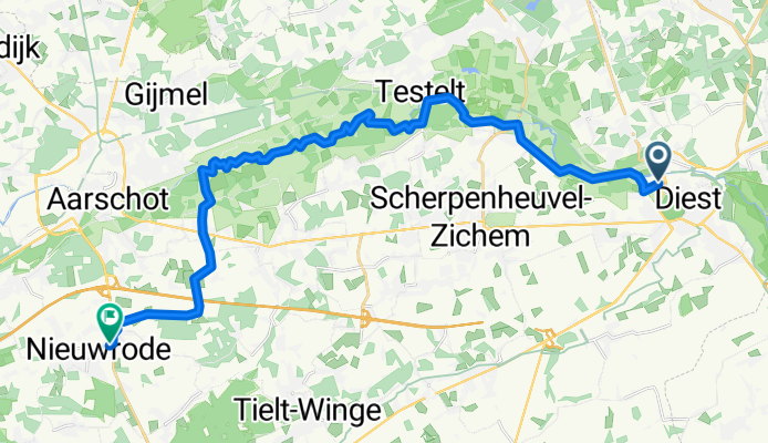 Nijverheidslaan, Diest naar Leuvenseweg, Aarschot