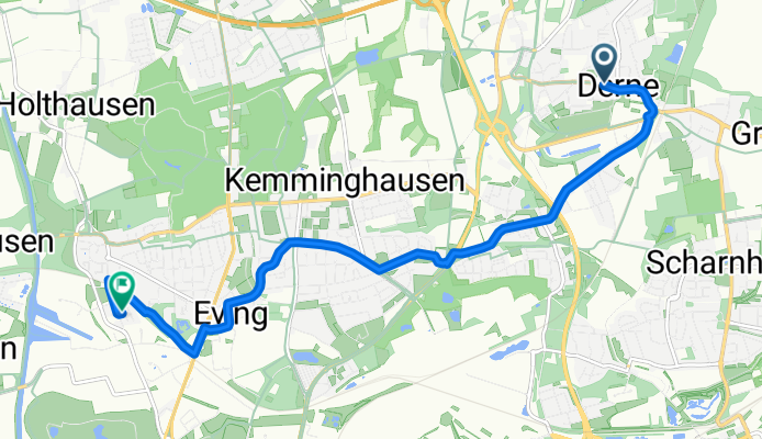 Altenderner Straße nach Töpferstraße