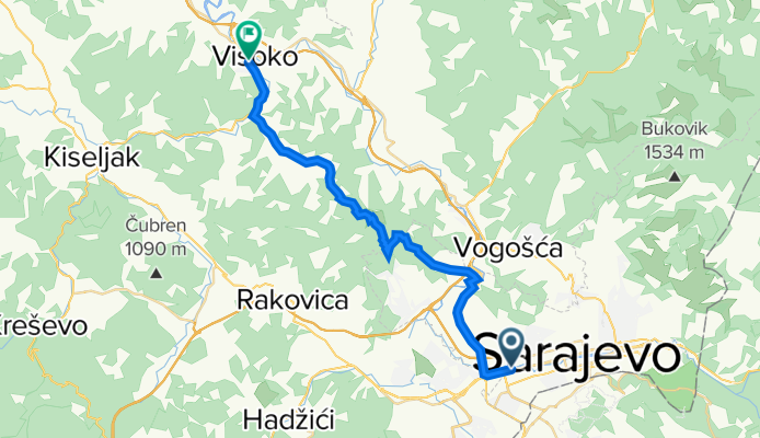 Sarajevo - Visoko (hard way)