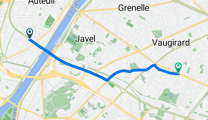 Boulevard Exelmans, Paris à Rue de Vouillé, Paris